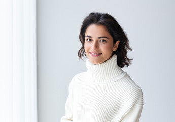 Portrait of a smiling young woman looking at the camera