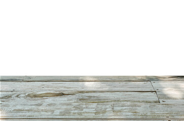 empty nature wooden table top isolated on transparent background