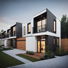 modern house in the morning