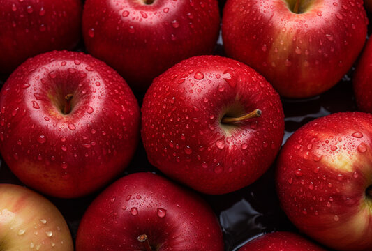 delicious apple close up. Ai Generated Images