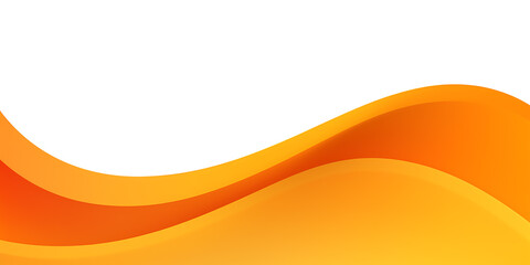 Dynamic fluid waves orange frame border