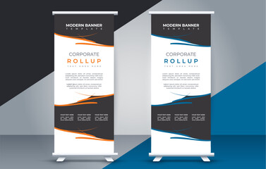  business roll up banner design display standee for presentation purpose
