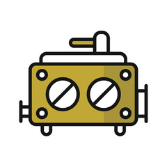 Carburetor Icon, Automotive Repair and Maintenance Spare Part Icon