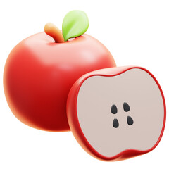 apple 3d icon ilustration