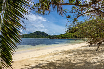 Beautiful tropical  beach Seychelles, Mahe island.