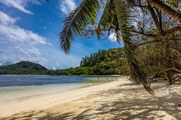 Beautiful tropical  beach Seychelles, Mahe island.