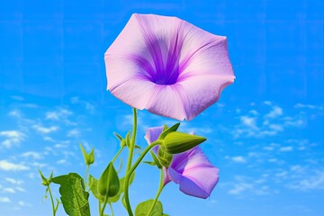 Morning Glory Flower with blue sky.