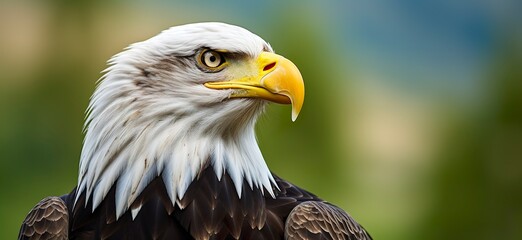 Obraz premium Portrait of an american bald eagle, wildlife.
