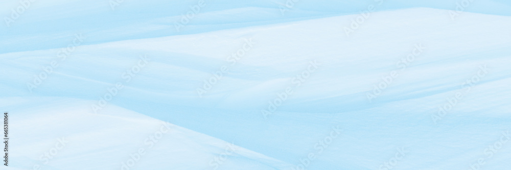 Canvas Prints wide panoramic winter background with snowy ground. natural snow texture. wind sculpted patterns on 