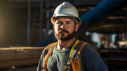 Worker Portrait.  In the Heart of Construction