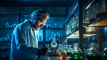 Scientist at Work. Laboratory Scene
