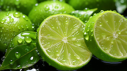 Lime  with Water Droplets
