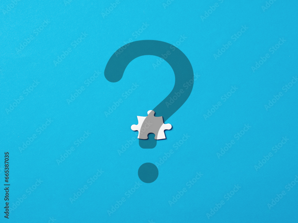 Poster uncertainty, mystery, problem solving and query.
