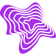 Abstract Form Concentric Wavy