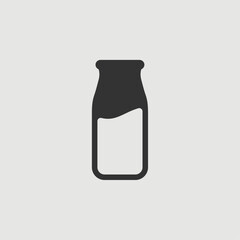 Vector Simple Isolated Milk Bottle Icon