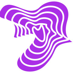 Abstract Form Concentric Wavy