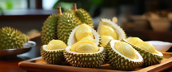 Foto op Aluminium Leckere Durian-Früchte auf Ko Phangan © PhotoArtBC