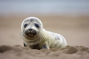 Harbor seal cub.