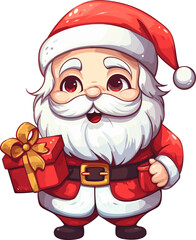 Santa Claus. Cartoon style. Vector illustration