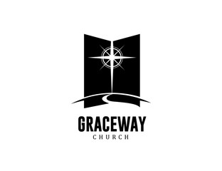 Christian Church emblem Bible-inspired logo Spiritual logo design