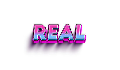 Real Colorful 3d Abstract Text name