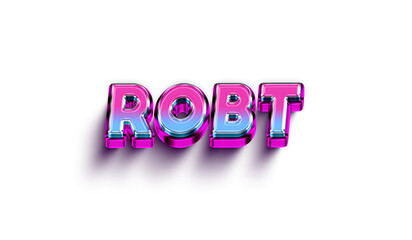 Robt Colorful 3d Abstract Text name
