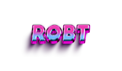 Robt Colorful 3d Abstract Text name