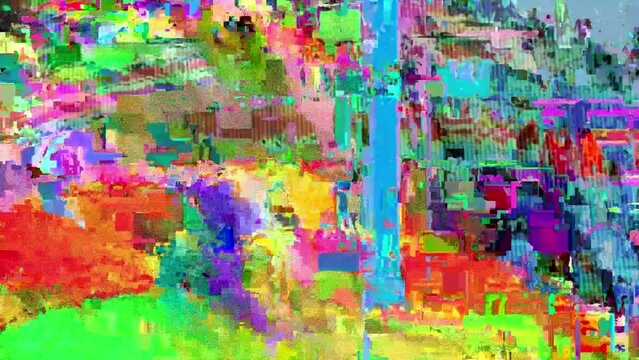  colorful art multi-color effect grain and noise texture  Abstract glitched datamoshing glitchy datamosh 