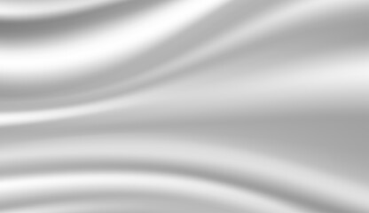 Abstract background, luxurious white fabric or fluid waves or folds of satin silk background. White silk fabric.