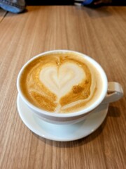 a cup of cappuccino with love art