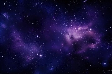 Fototapeta premium Purple Galaxy space stars in Outer Space. AI Generated
