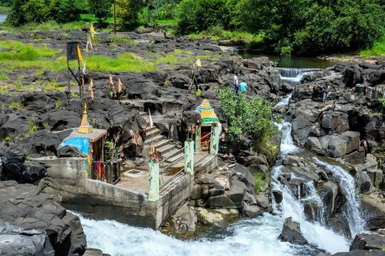 Agastya Rishi Ashram, Pravara River, Bhandardara, Igatpuri, western ghats, Akole tehsil, Ahmednagar district, Maharashtra, India