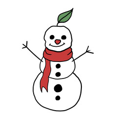 snowman with red hat