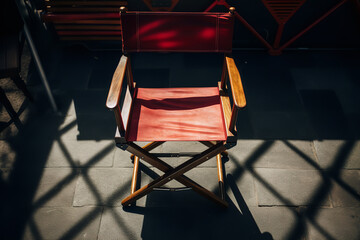 Shot of high angle image of the directors chair  - obrazy, fototapety, plakaty
