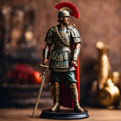 Figurita soldado del imperio romano  - obrazy, fototapety, plakaty