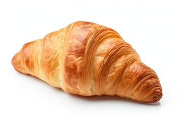 Croissant isolated on white background.