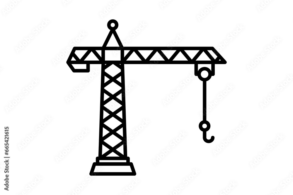 Poster crane icon. icon related to construction. suitable for web site, app, user interfaces, printable etc