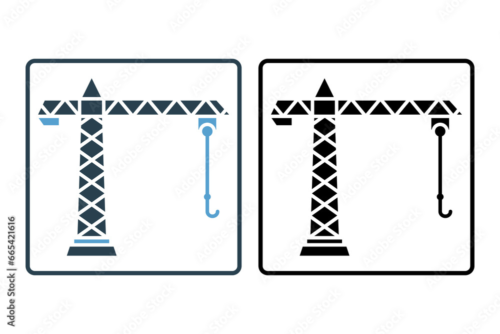 Poster crane icon. icon related to construction. suitable for web site, app, user interfaces, printable etc