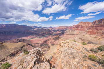 Fototapeta premium hiking the tanner trail in grand canyon national park, arizona, usa