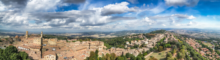 Fototapeta na wymiar Aerial view of Volterra, a medieval city of Tuscany