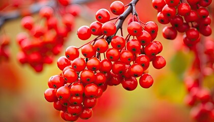 Red berries in autumn.