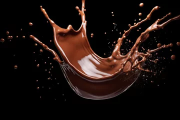 Fototapeten splash of chocolate or Cocoa. © Hamidakhanom