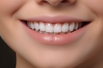 Obraz premium Close up of a smile with nice white teeth.