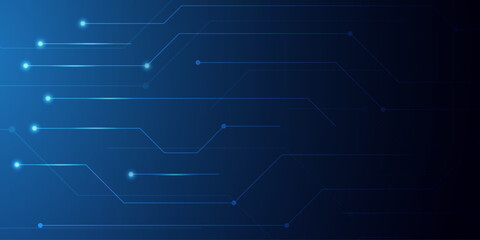 modern dark blue futuristic technology background with connected dots lines