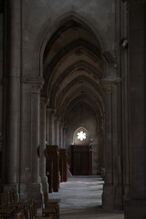 arches in a cathedral in france