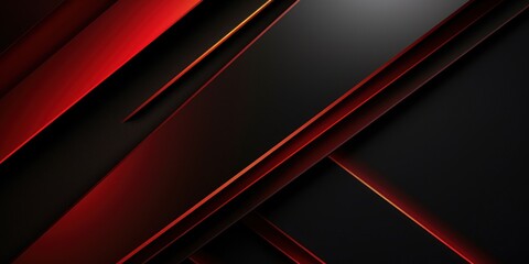 red and black abstract modern background with diagonal lines or stripes and a 3d effect. Metallic sheen. - obrazy, fototapety, plakaty