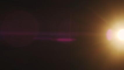 Anamorphic lens flares advertisement template creative concept. Abstract overlay with light transition at the right side.