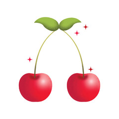 Free vector illustration cherry hand draw clipart