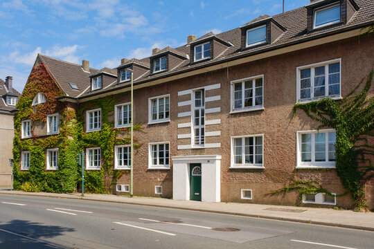 Wohnsiedlung Margarethenh&ouml;he, Gartenstadt, Essen, Ruhrgebiet, Nordrhein-Westfalen, Deutschland, Europa