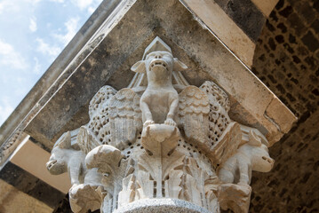 Gargoyles on Church of the Holy Trinity Saccargia - Sardinia - Italy